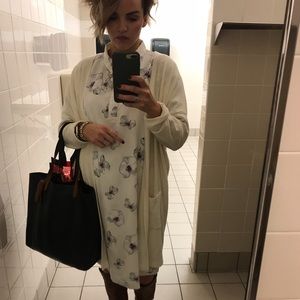 Banana Republic White Floral Shift Dress